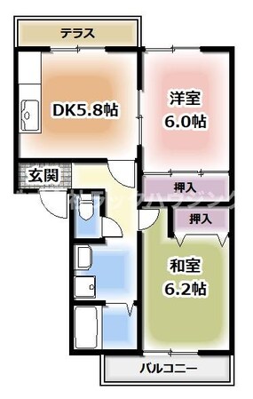 グリーンハイツⅡの物件間取画像